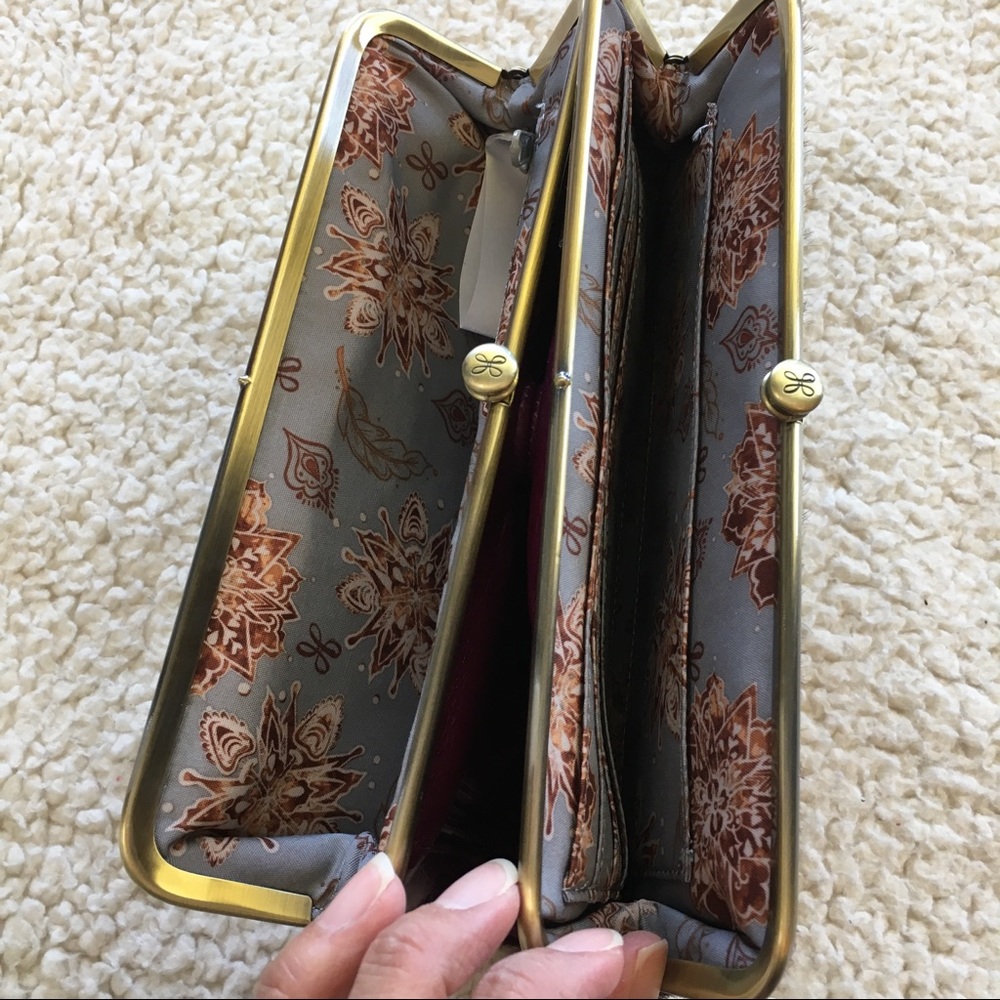 NWT HOBO Lauren Calf Hair Leather Wallet - Picture 4 of 8